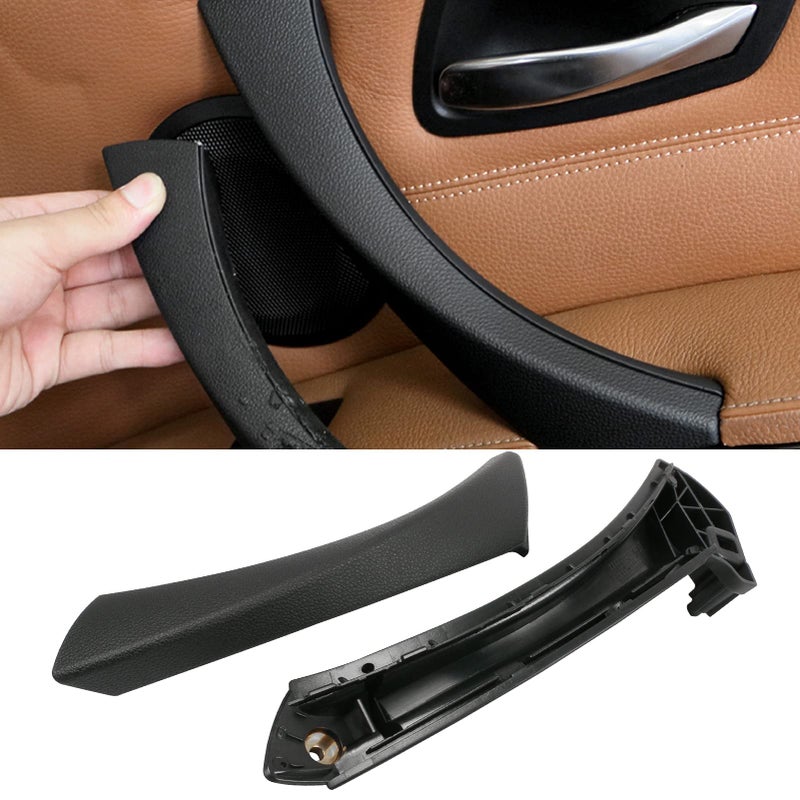 TTCR-II Compatible with BMW 3 Series Door Handle Covers 2006-2012, Completed Part 2 Pcs for E90 E91 Door Pull Handles Replacement Kit Fits 323 325 328 330 335 Sedan & Touring (Black, Right) - Image 1